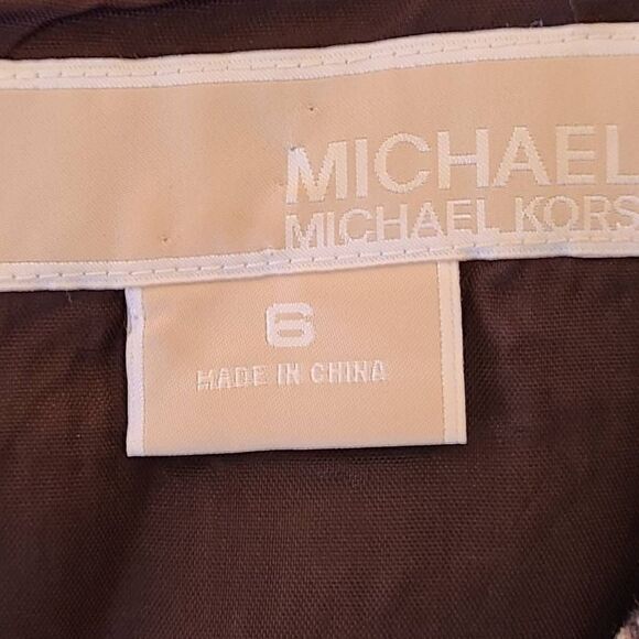 Michael Kors Women Empire Style Sleeveless Dress Cheetah Print Brown Size 6 - Picture 6 of 15